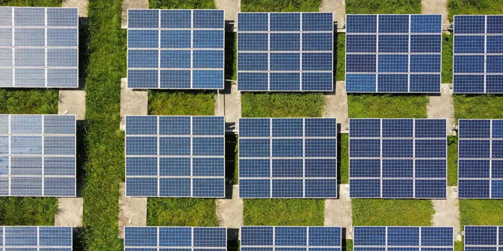 Ground-mounted solar panels